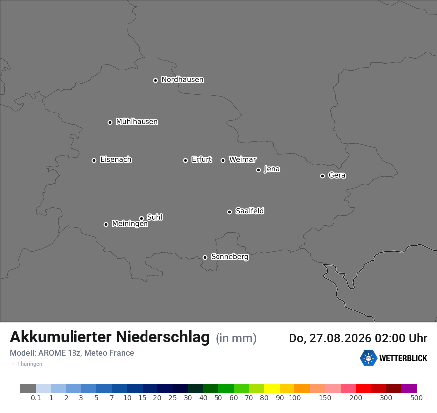 Modellkarte AROME – tot_prec – th