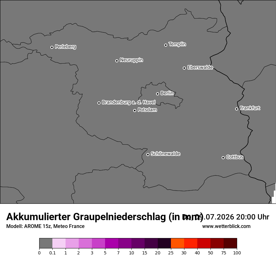 Modellkarte AROME – tot_prec_graupel – bb