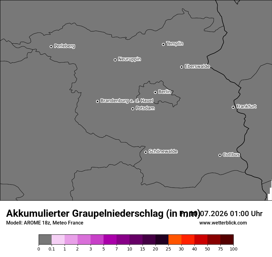 Modellkarte AROME – tot_prec_graupel – bb
