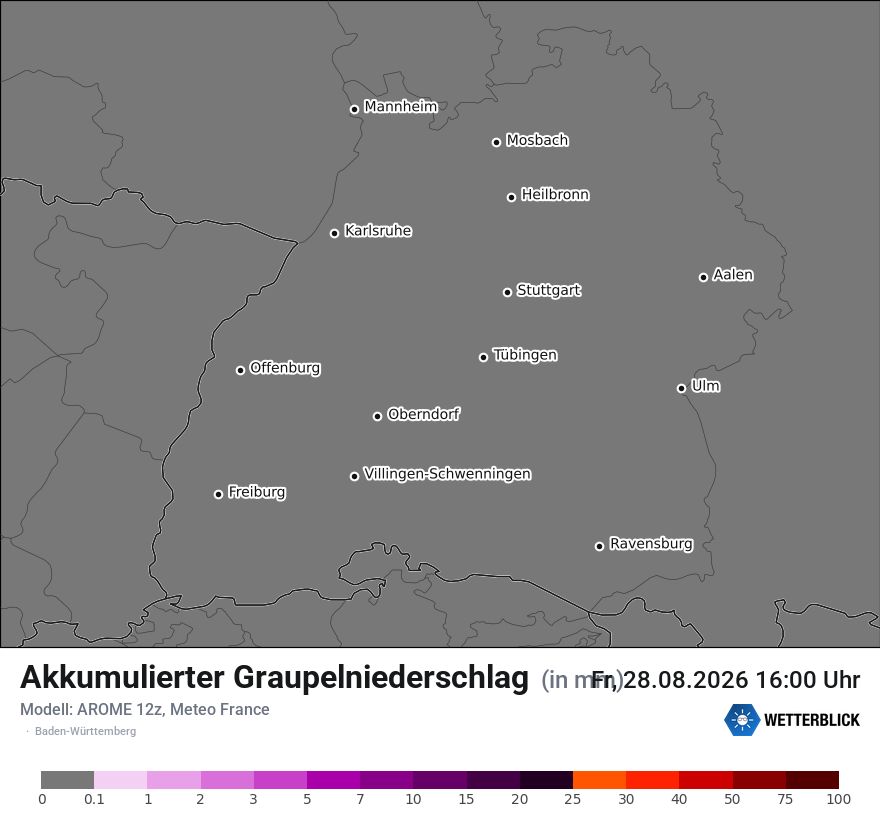 Modellkarte AROME – tot_prec_graupel – bw