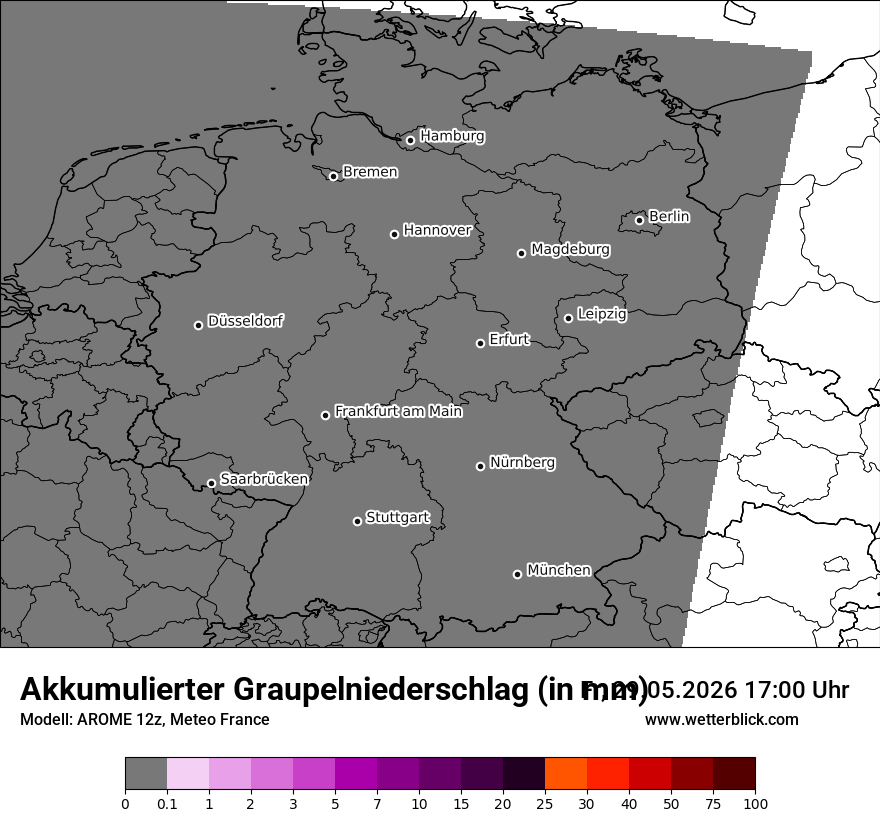 Modellkarte AROME – tot_prec_graupel – deutschland