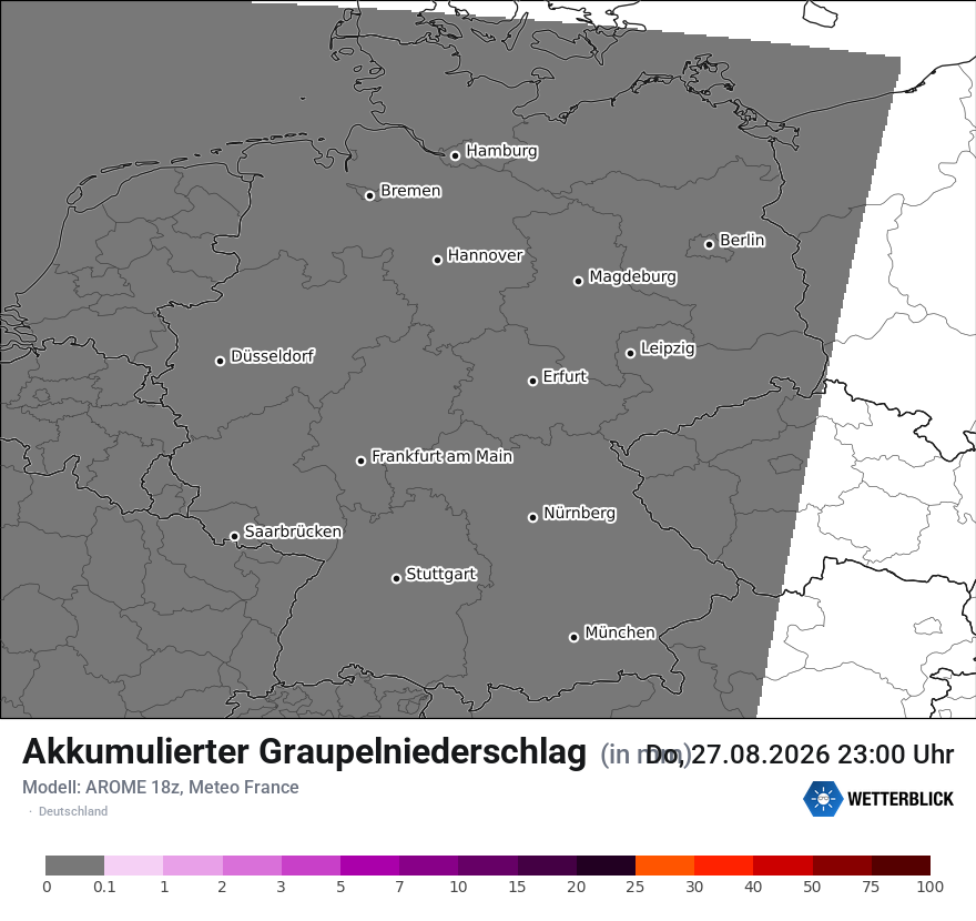 Modellkarte AROME – tot_prec_graupel – deutschland