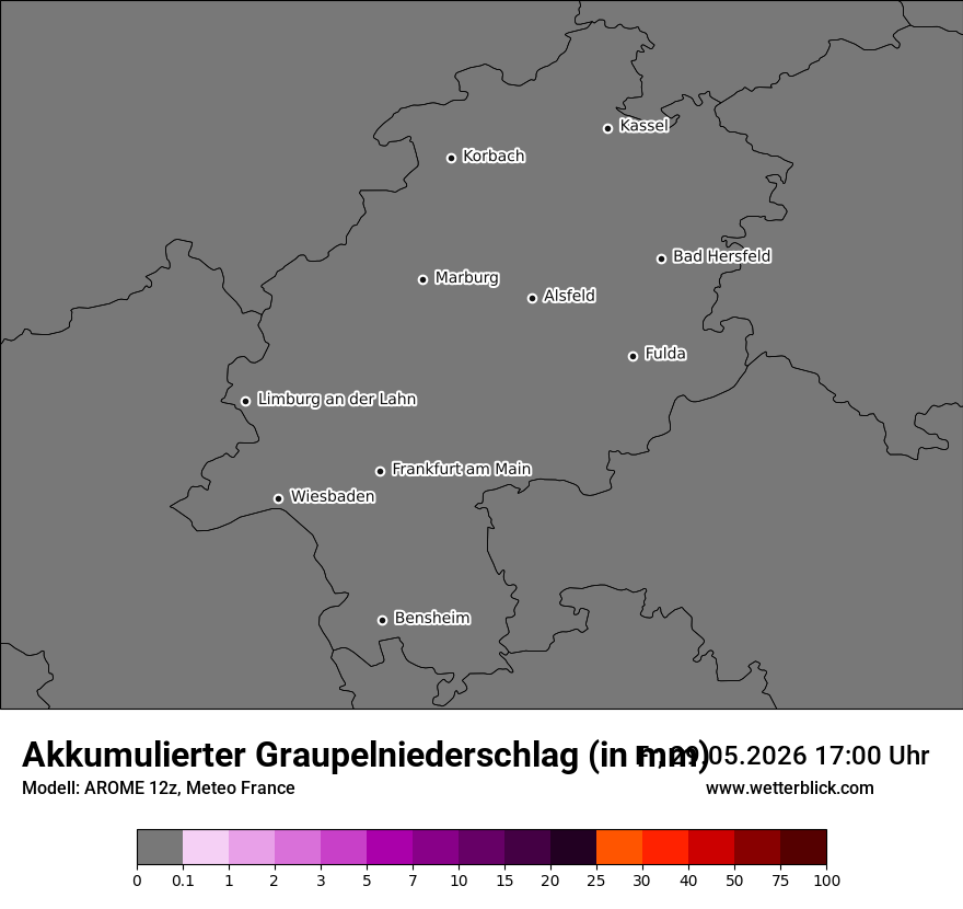 Modellkarte AROME – tot_prec_graupel – he