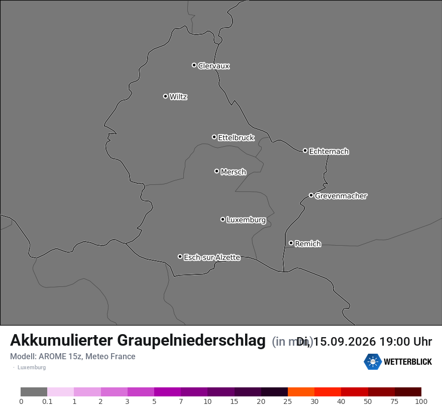 Modellkarte AROME – tot_prec_graupel – luxemburg