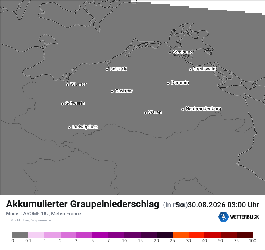 Modellkarte AROME – tot_prec_graupel – mv