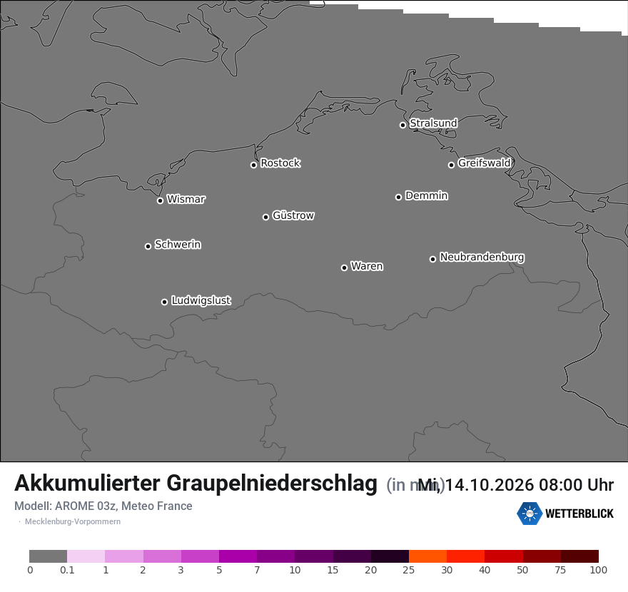 Modellkarte AROME – tot_prec_graupel – mv