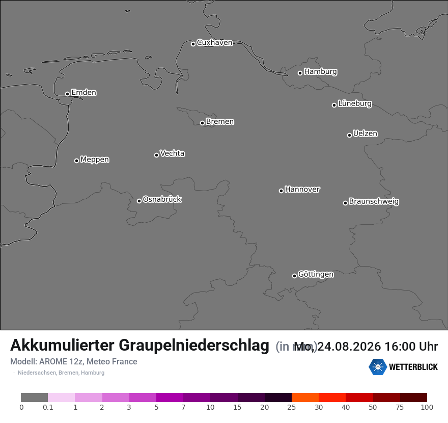 Modellkarte AROME – tot_prec_graupel – ni