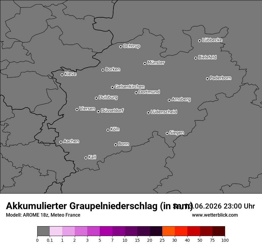 Modellkarte AROME – tot_prec_graupel – nrw