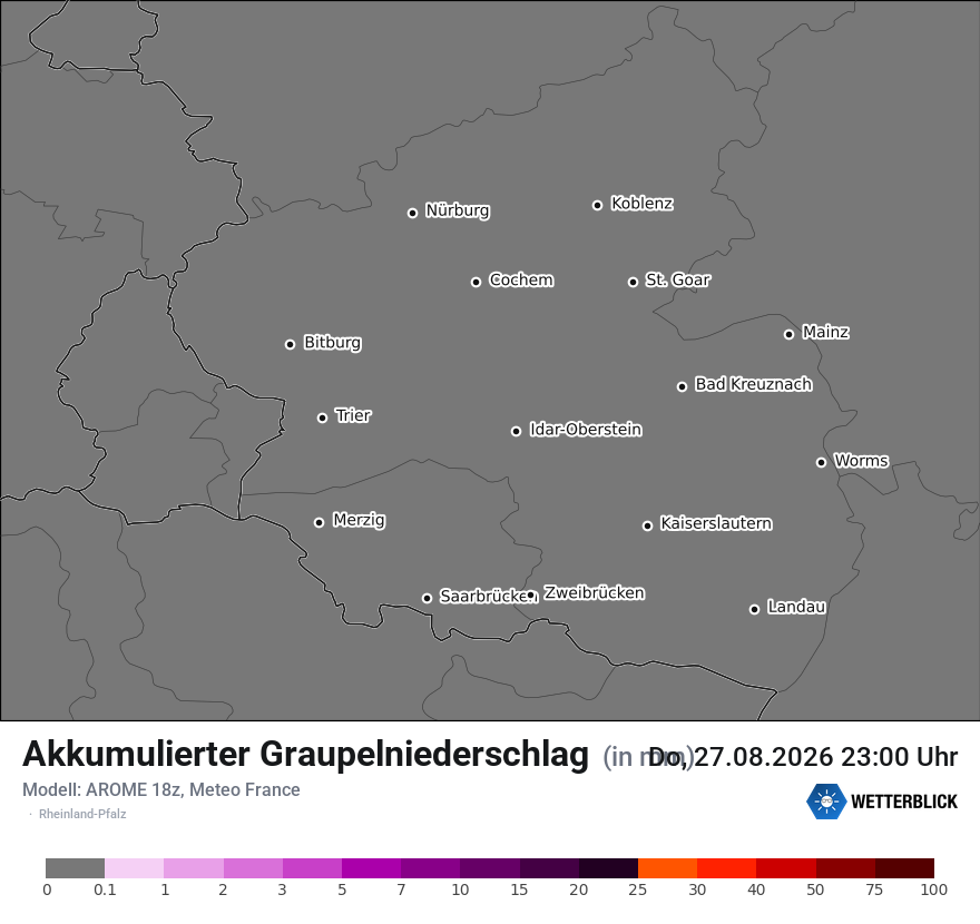 Modellkarte AROME – tot_prec_graupel – rp