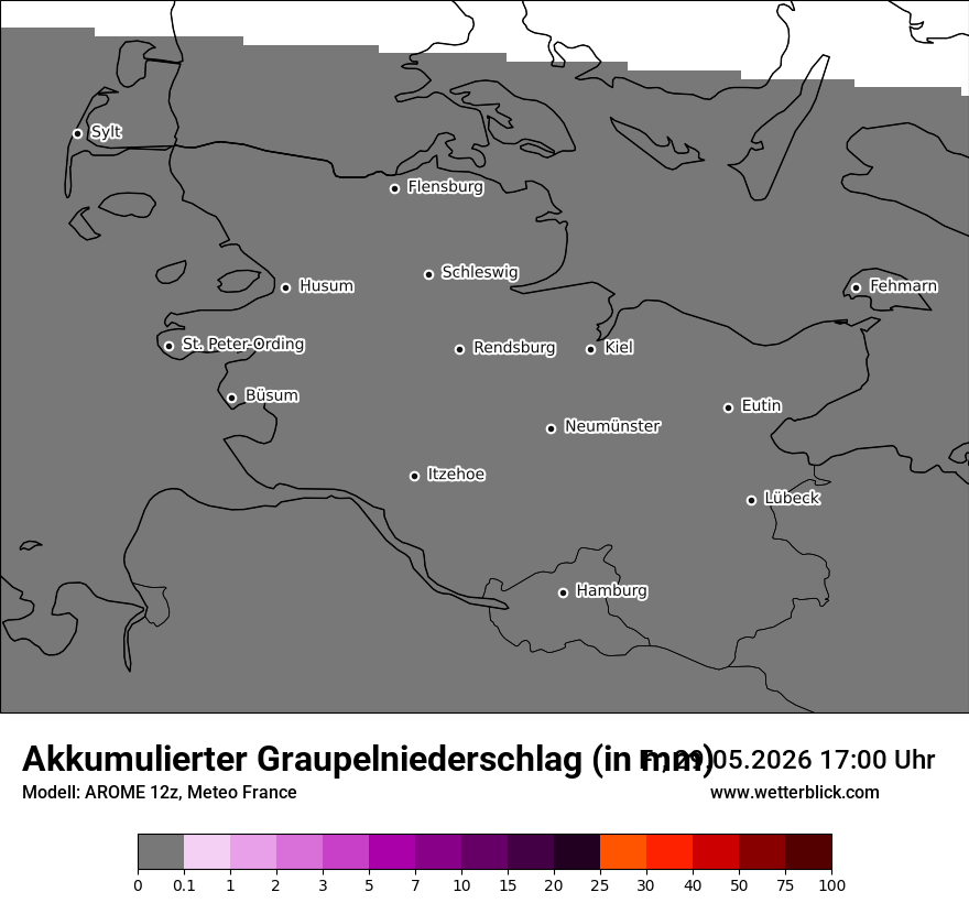 Modellkarte AROME – tot_prec_graupel – sh