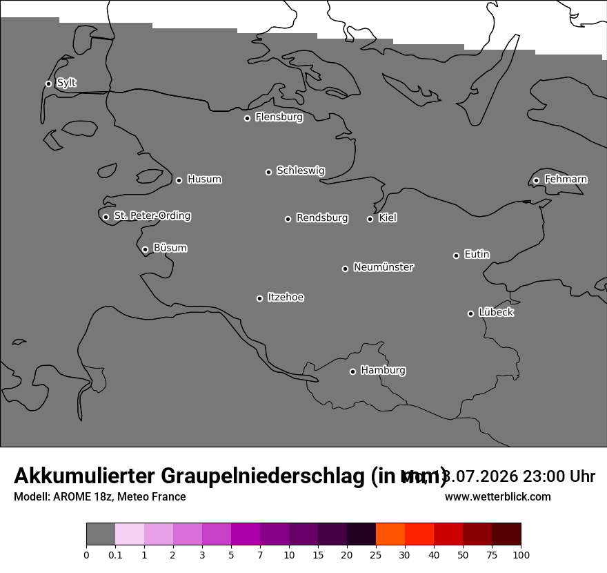 Modellkarte AROME – tot_prec_graupel – sh