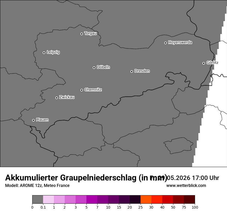 Modellkarte AROME – tot_prec_graupel – sn