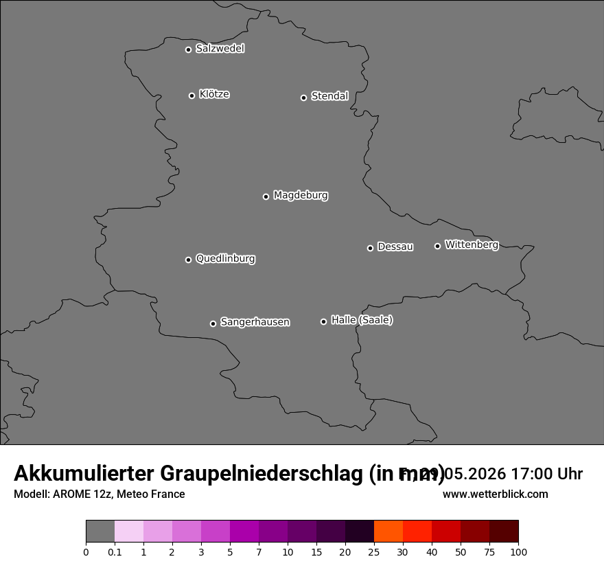 Modellkarte AROME – tot_prec_graupel – st