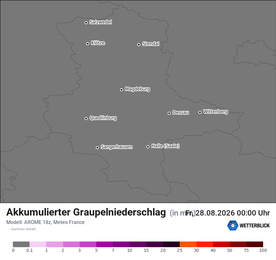 Modellkarte AROME – tot_prec_graupel – st