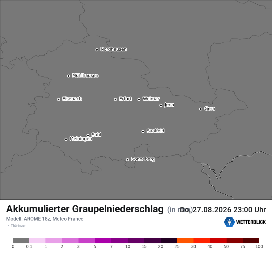 Modellkarte AROME – tot_prec_graupel – th