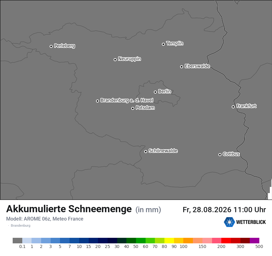 Modellkarte AROME – tot_prec_snow – bb