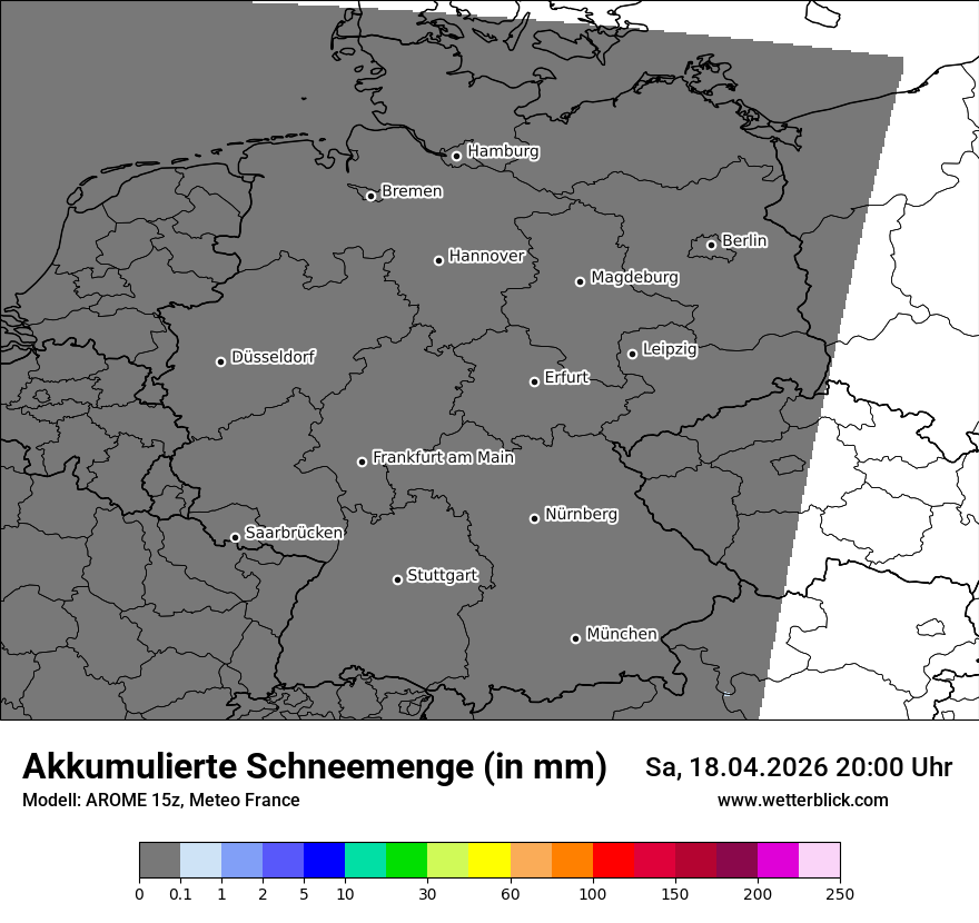 Modellkarte AROME – tot_prec_snow – deutschland