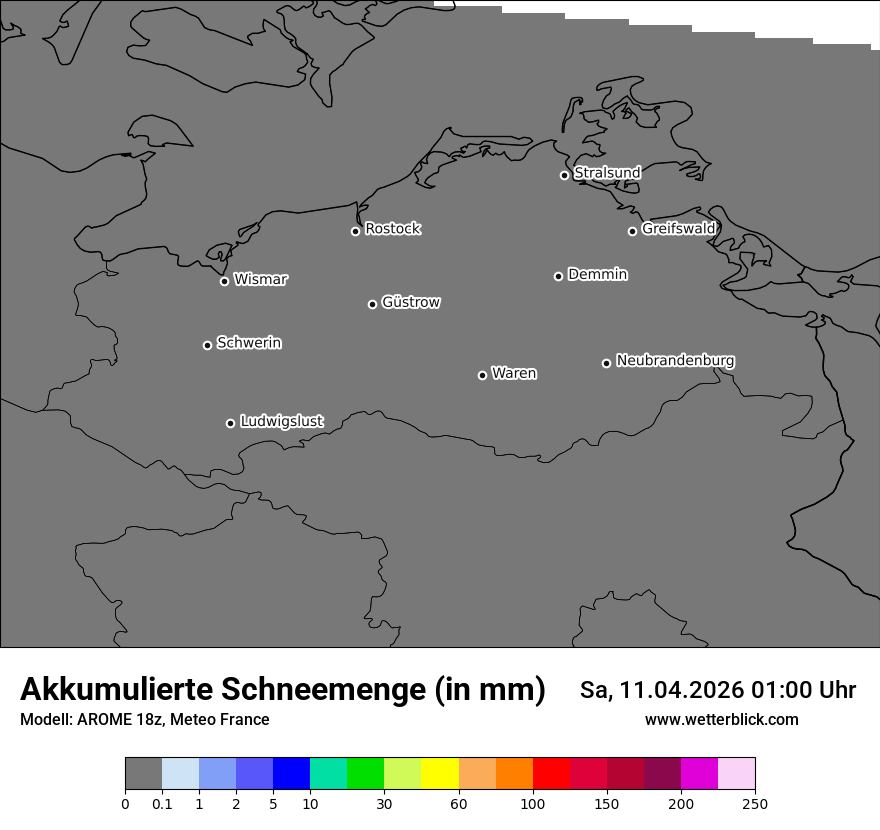 Modellkarte AROME – tot_prec_snow – mv