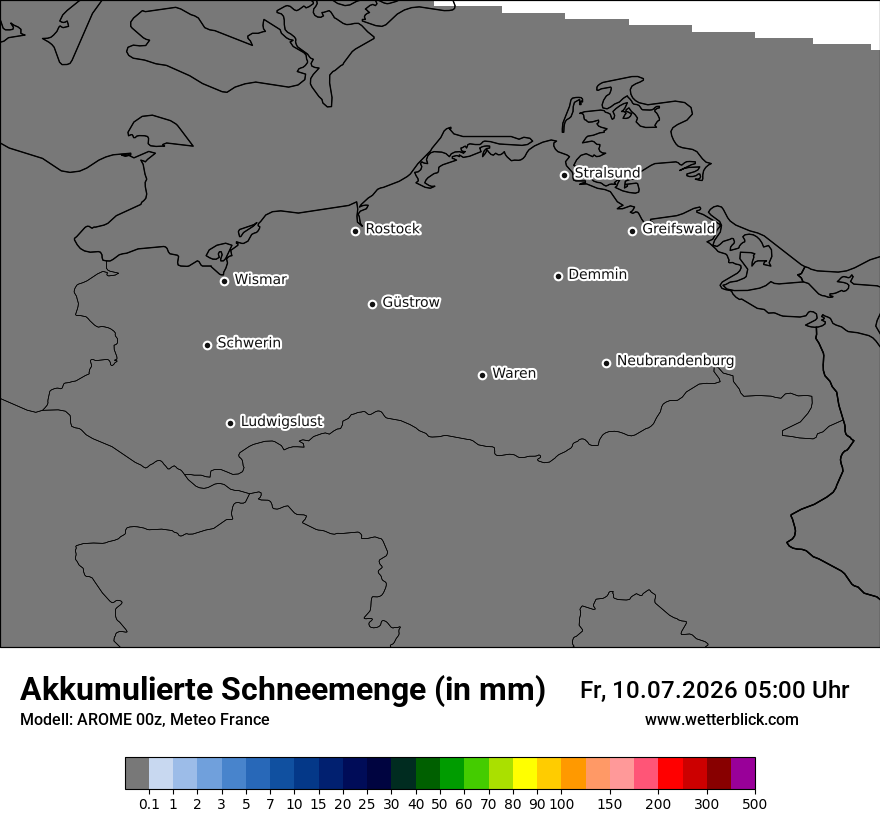 Modellkarte AROME – tot_prec_snow – mv