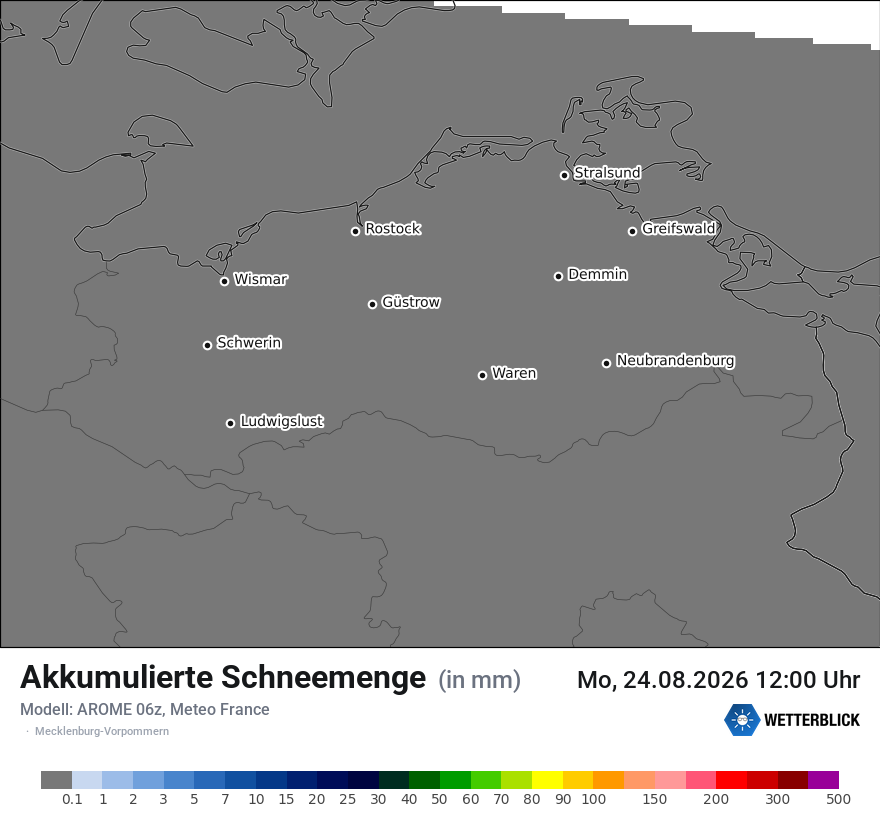 Modellkarte AROME – tot_prec_snow – mv