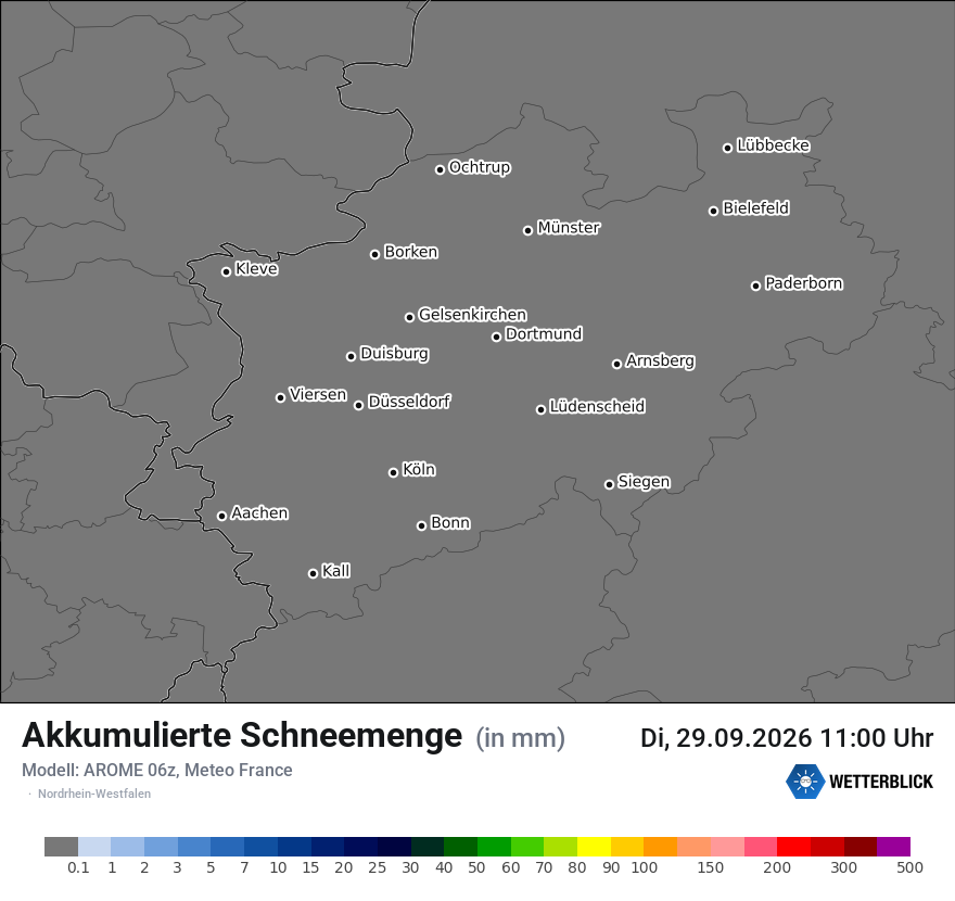 Modellkarte AROME – tot_prec_snow – nrw