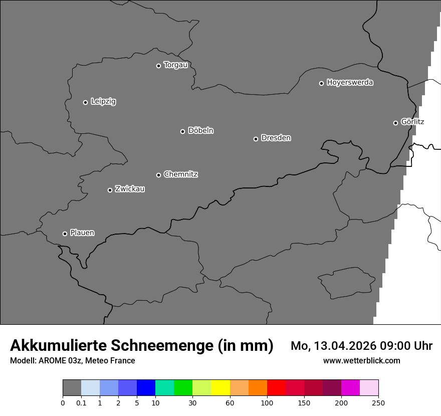 Modellkarte AROME – tot_prec_snow – sn