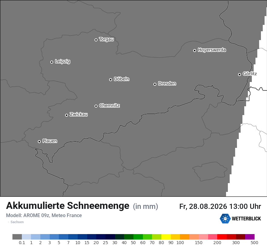 Modellkarte AROME – tot_prec_snow – sn