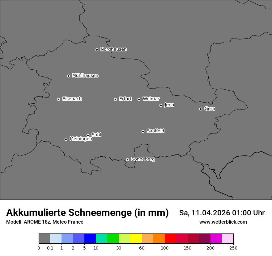 Modellkarte AROME – tot_prec_snow – th