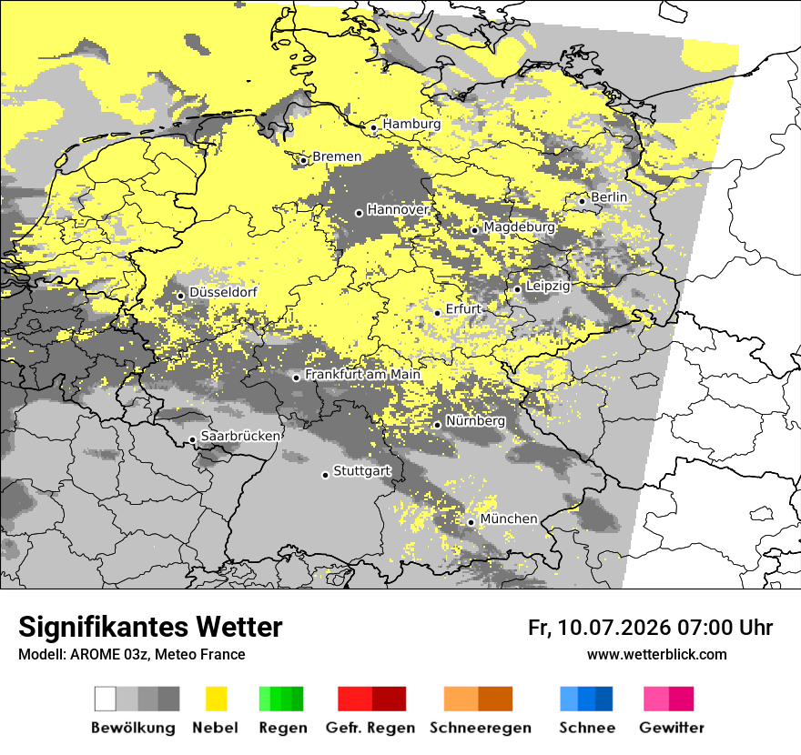 Modellkarte AROME – ww – deutschland