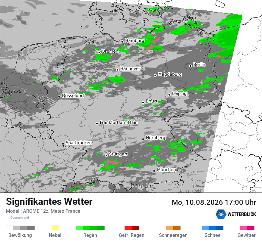 Modellkarte AROME – ww – deutschland