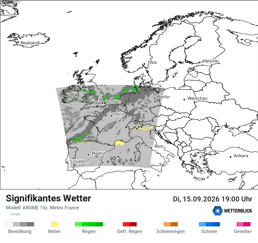 Modellkarte AROME – ww – europa