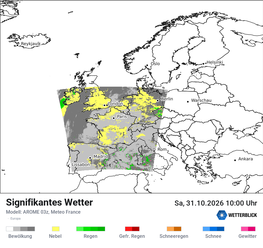 Modellkarte AROME – ww – europa