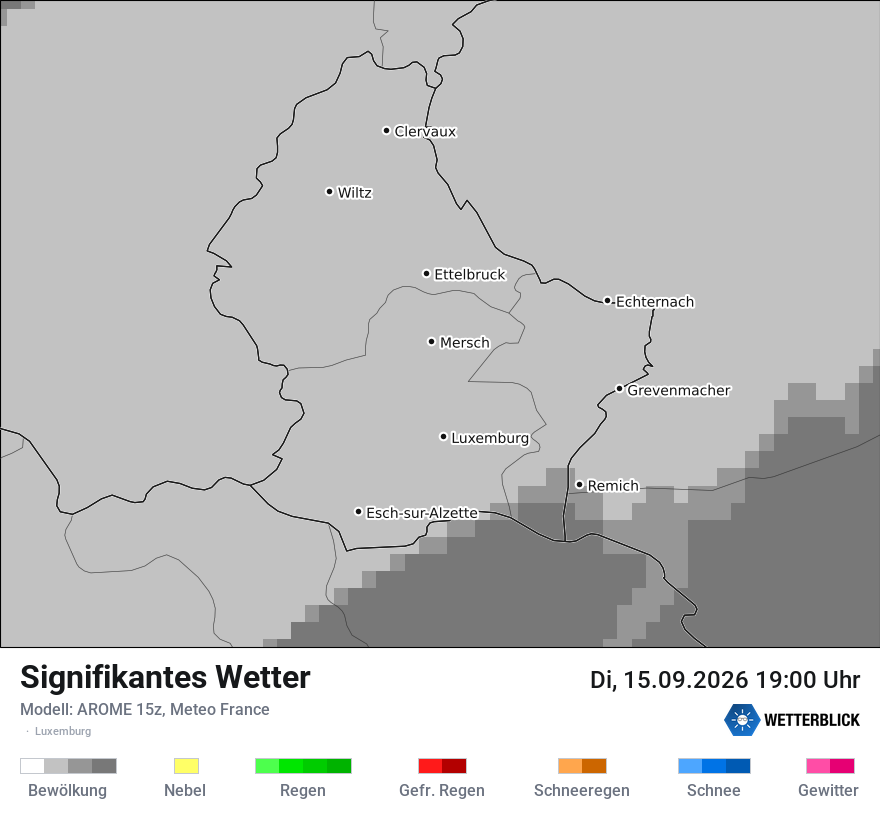 Modellkarte AROME – ww – luxemburg