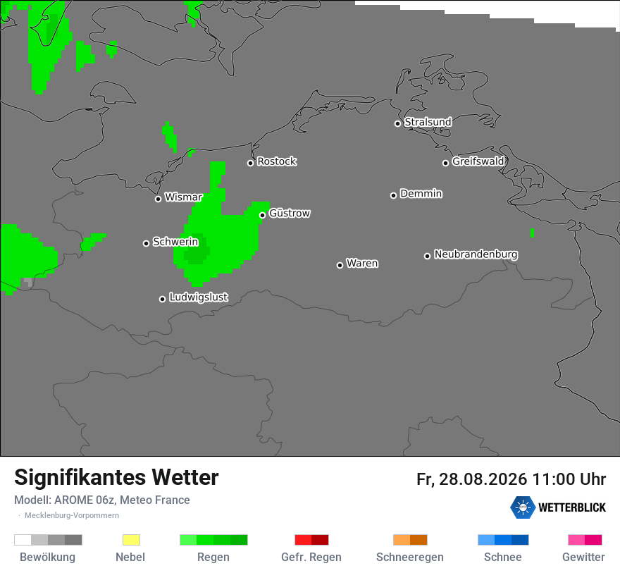 Modellkarte AROME – ww – mv