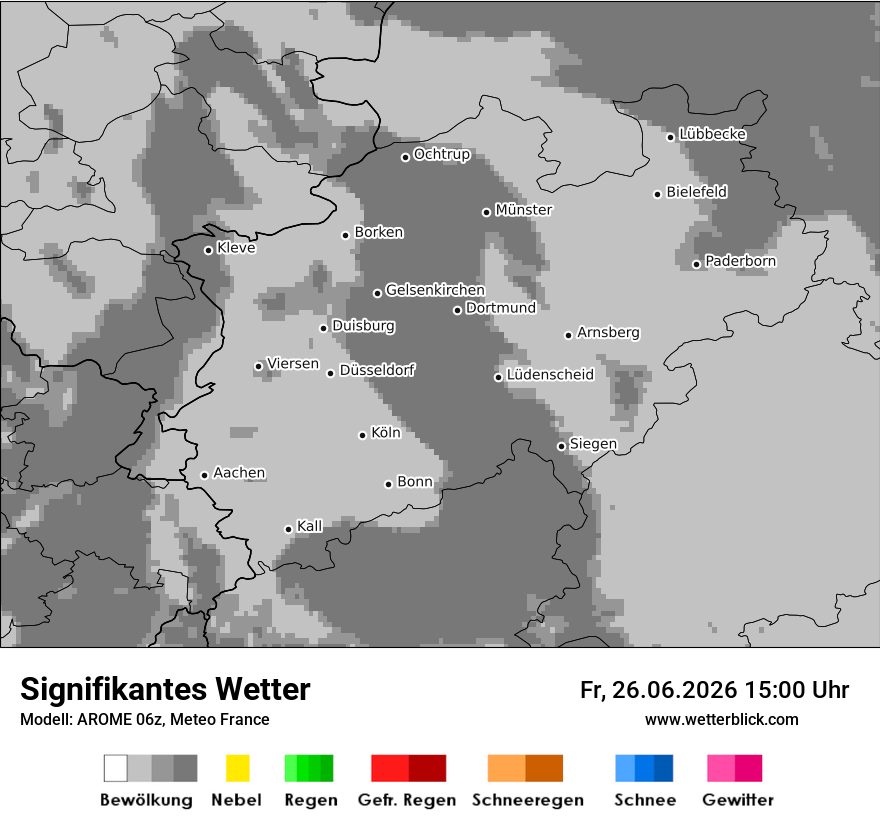 Modellkarte AROME – ww – nrw
