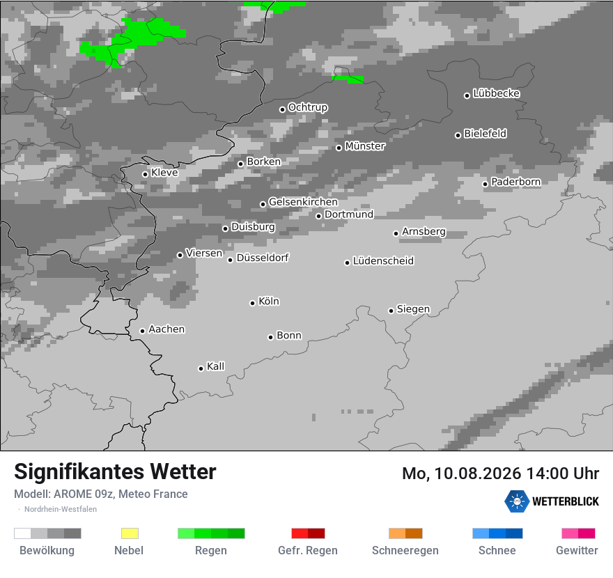 Modellkarte AROME – ww – nrw