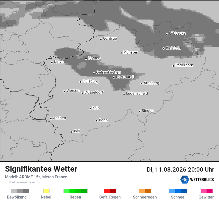 Modellkarte AROME – ww – nrw
