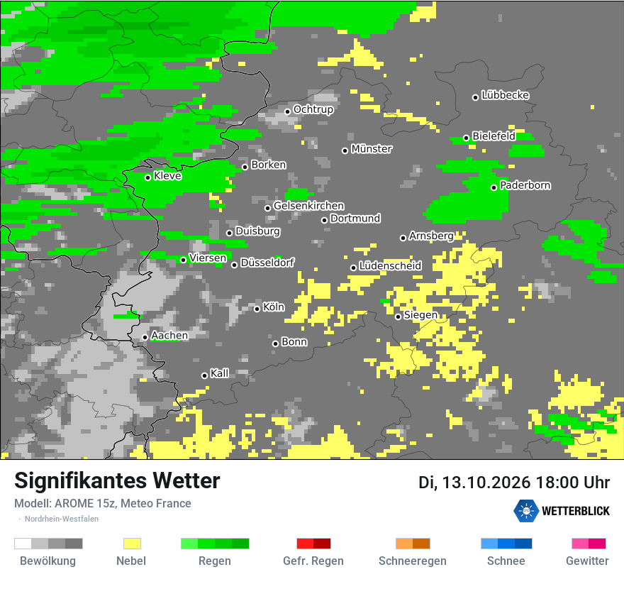 Modellkarte AROME – ww – nrw