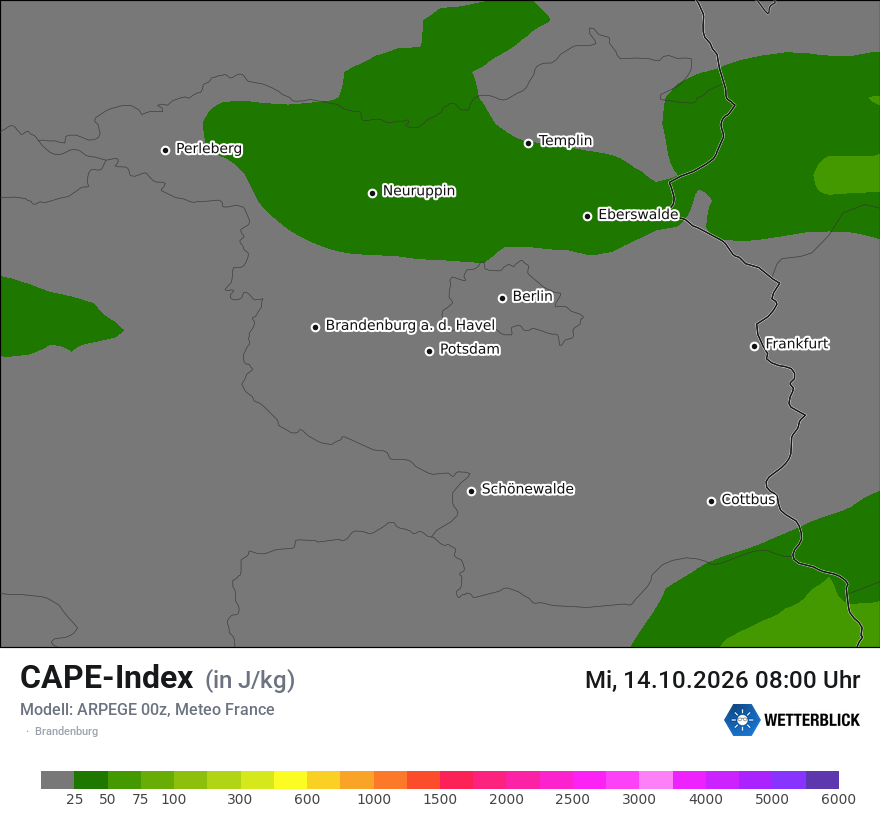 Modellkarte ARPEGE – cape – bb