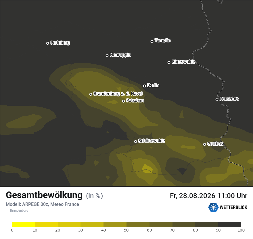 Modellkarte ARPEGE – clct – bb