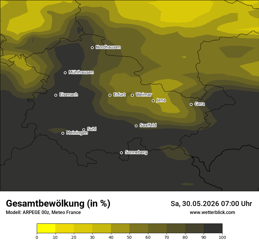 Modellkarte ARPEGE – clct – th