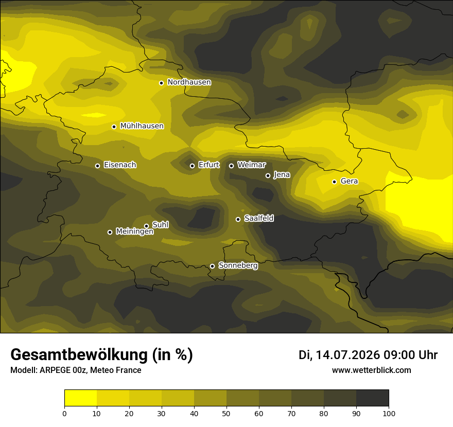 Modellkarte ARPEGE – clct – th