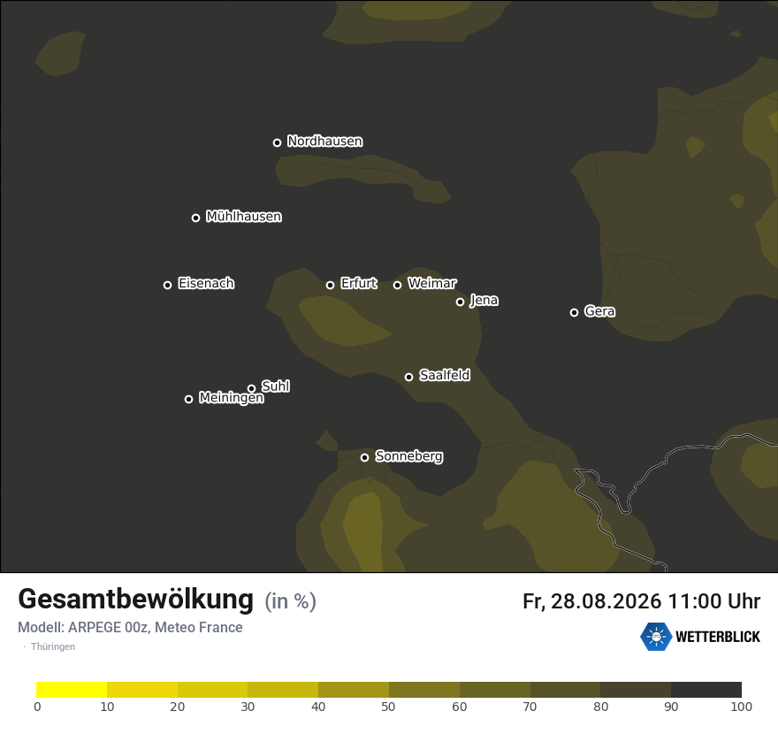 Modellkarte ARPEGE – clct – th