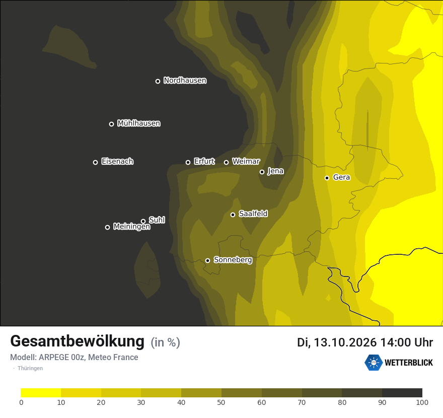 Modellkarte ARPEGE – clct – th