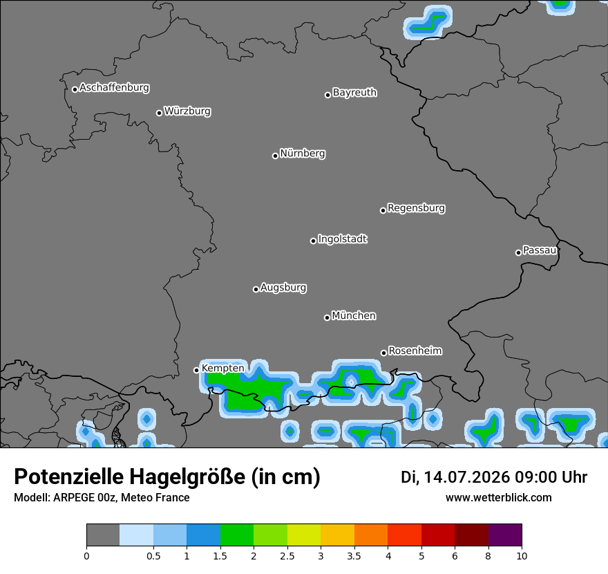 Modellkarte ARPEGE – hail_size – by