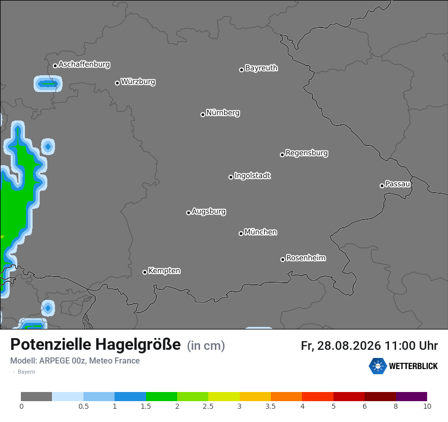 Modellkarte ARPEGE – hail_size – by