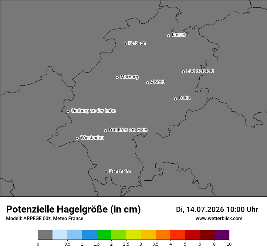 Modellkarte ARPEGE – hail_size – he
