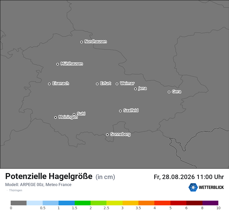 Modellkarte ARPEGE – hail_size – th