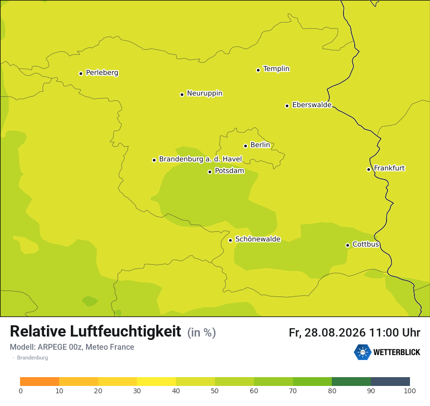 Modellkarte ARPEGE – relhum – bb