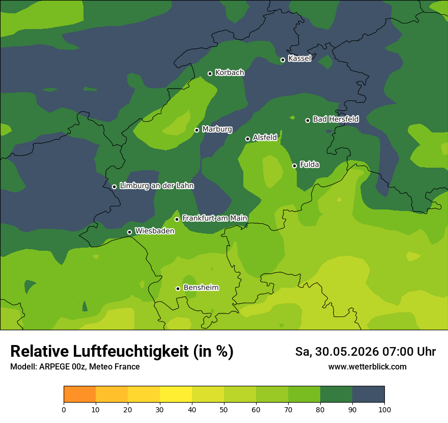 Modellkarte ARPEGE – relhum – he